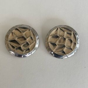 Vintage 1980's Silver Tone Earrings